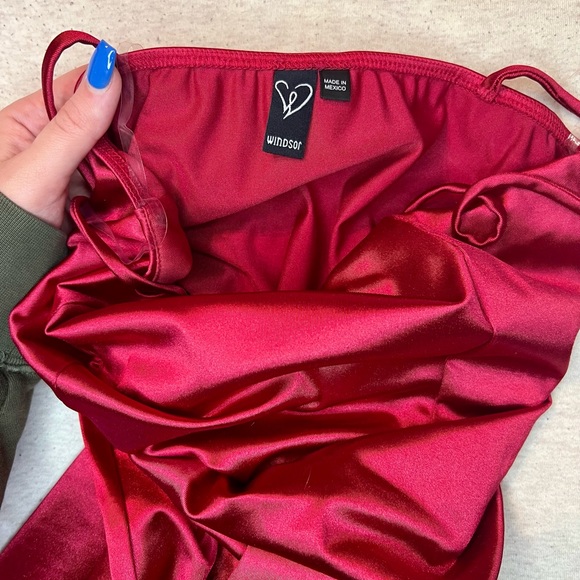 Windsor Wrapped in Satin Mini Dress NWOT - Picture 6 of 8